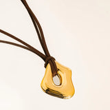 Leather Cord Pendant Necklace