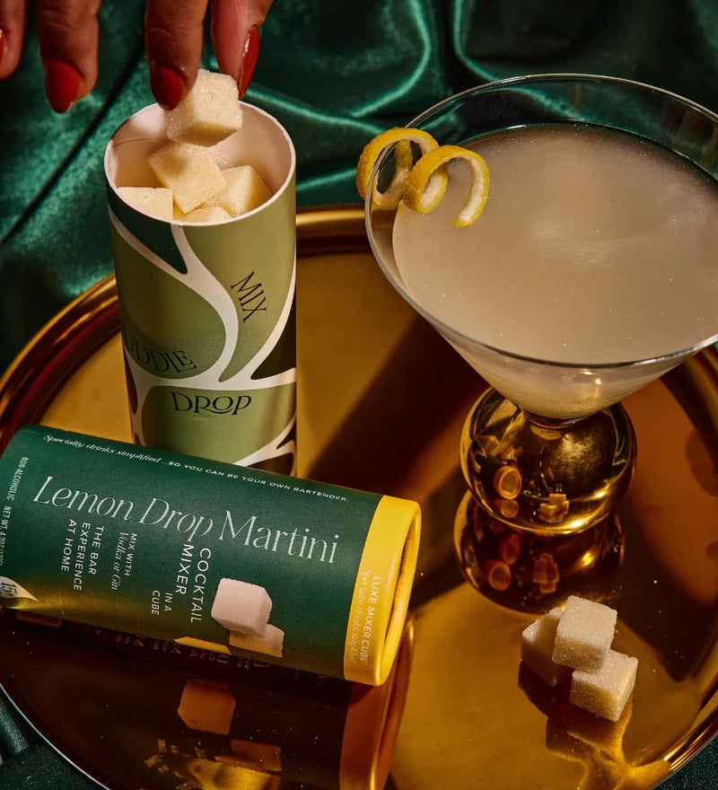 TEASPRESSA Lemon Drop Martini Cocktail Mixer Cubes