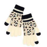 Leopard Print Touchscreen Gloves