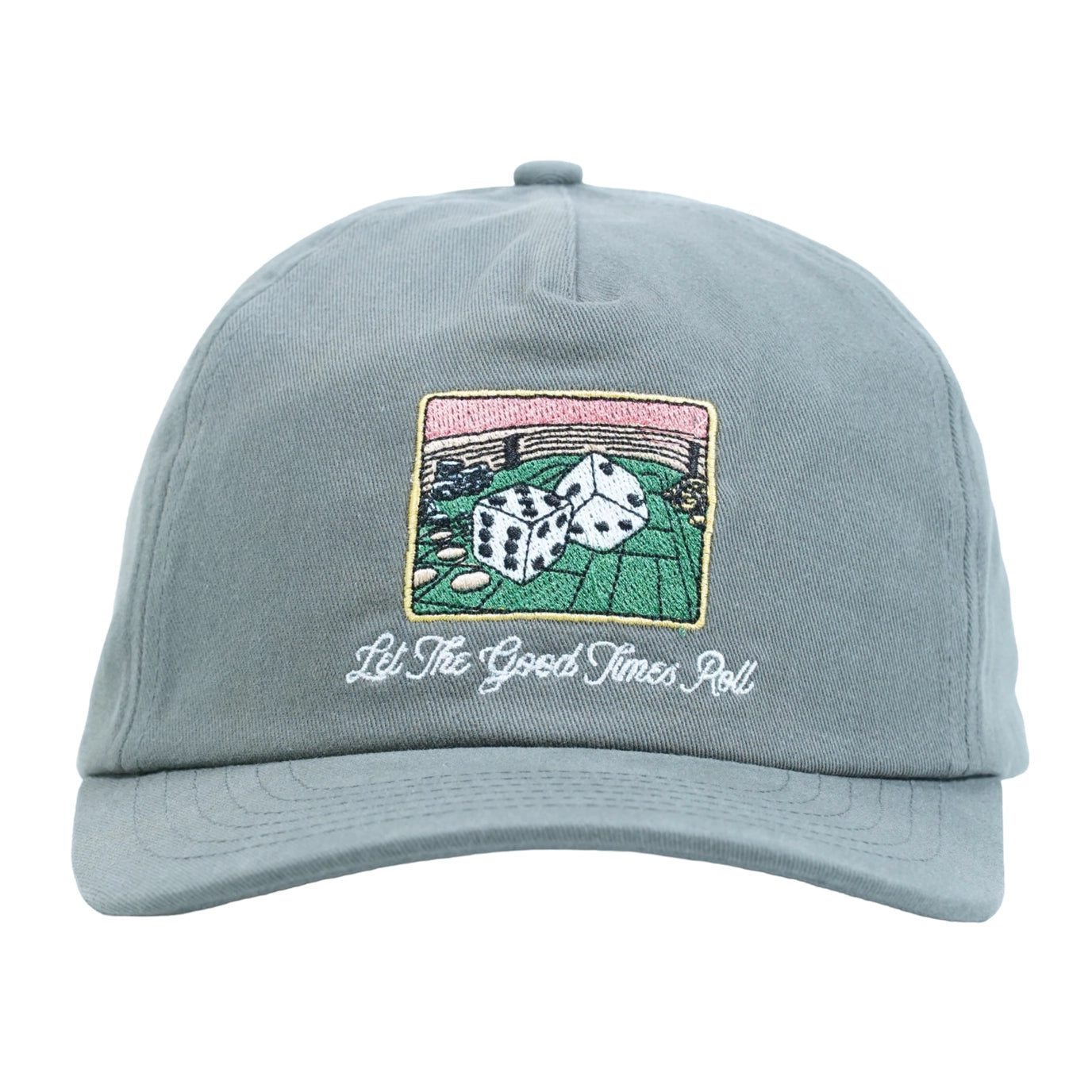 'Let The Good Times Roll' (Casino Dice) Embroidered Snapback Hat