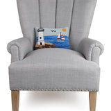 Lighthouse & Sailboat Throw Pillow, 8x12