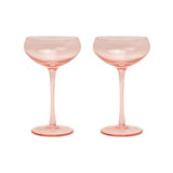 Here's How The Lou Coupe Glasses (Blush), Set of 2