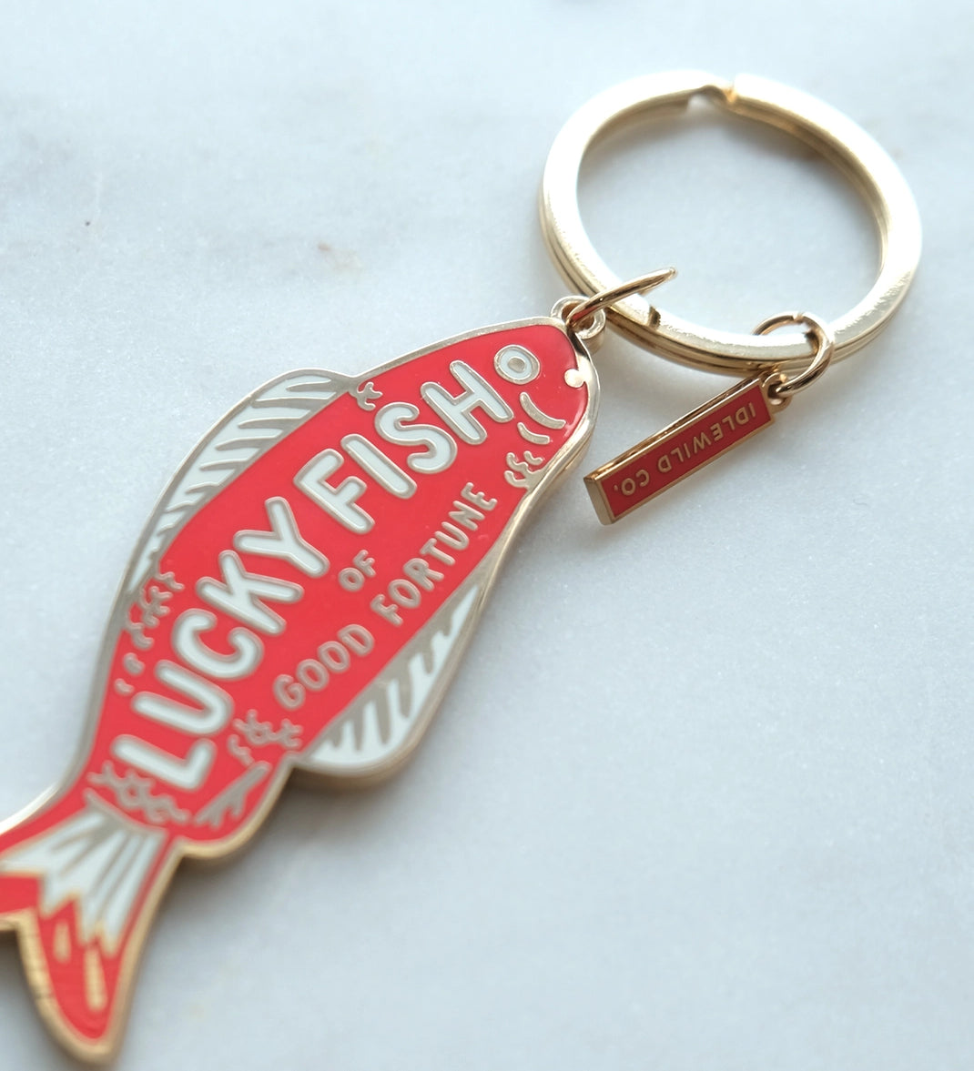 Lucky Fish of Good Fortune Enamel Keychain