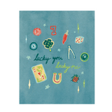 "Lucky You, Lucky Me" Good Luck Icons Art Print (8x10)