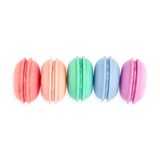 Macaron Vanilla Scented Erasers, Set of 5