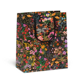 Black with Bright Florals Gift Bag, Medium