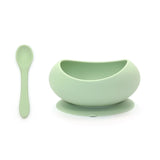 Mint Green Suction Bowl & Spoon Set