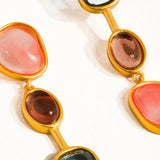 Vintage Mismatch Gem Drop Earrings