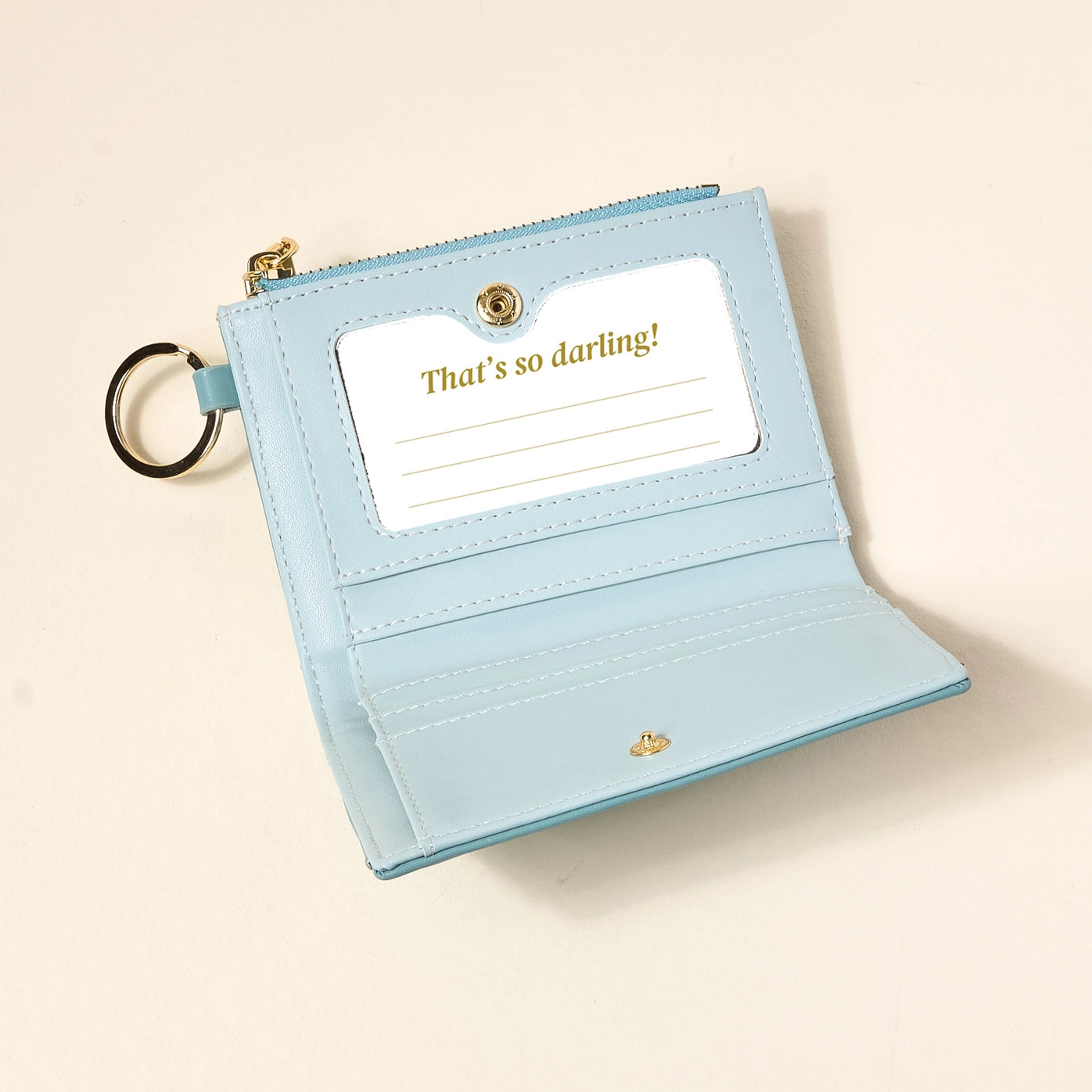 Misty Blue Luxe Pocket Wallet