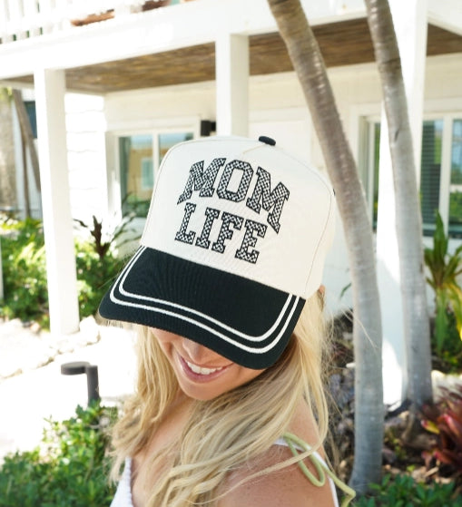 Mom Life Embroidered Vintage Trucker Hat