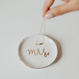 Mrs. Ceramic Jewelry Trinket Dish