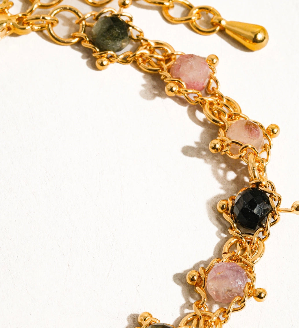 Multi-Stone Chained Bracelet