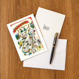 Greetings from New Jersey (Map of NJ Attractions) Greeting Card