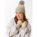 Two-Toned Oatmeal & Grey Beanie
