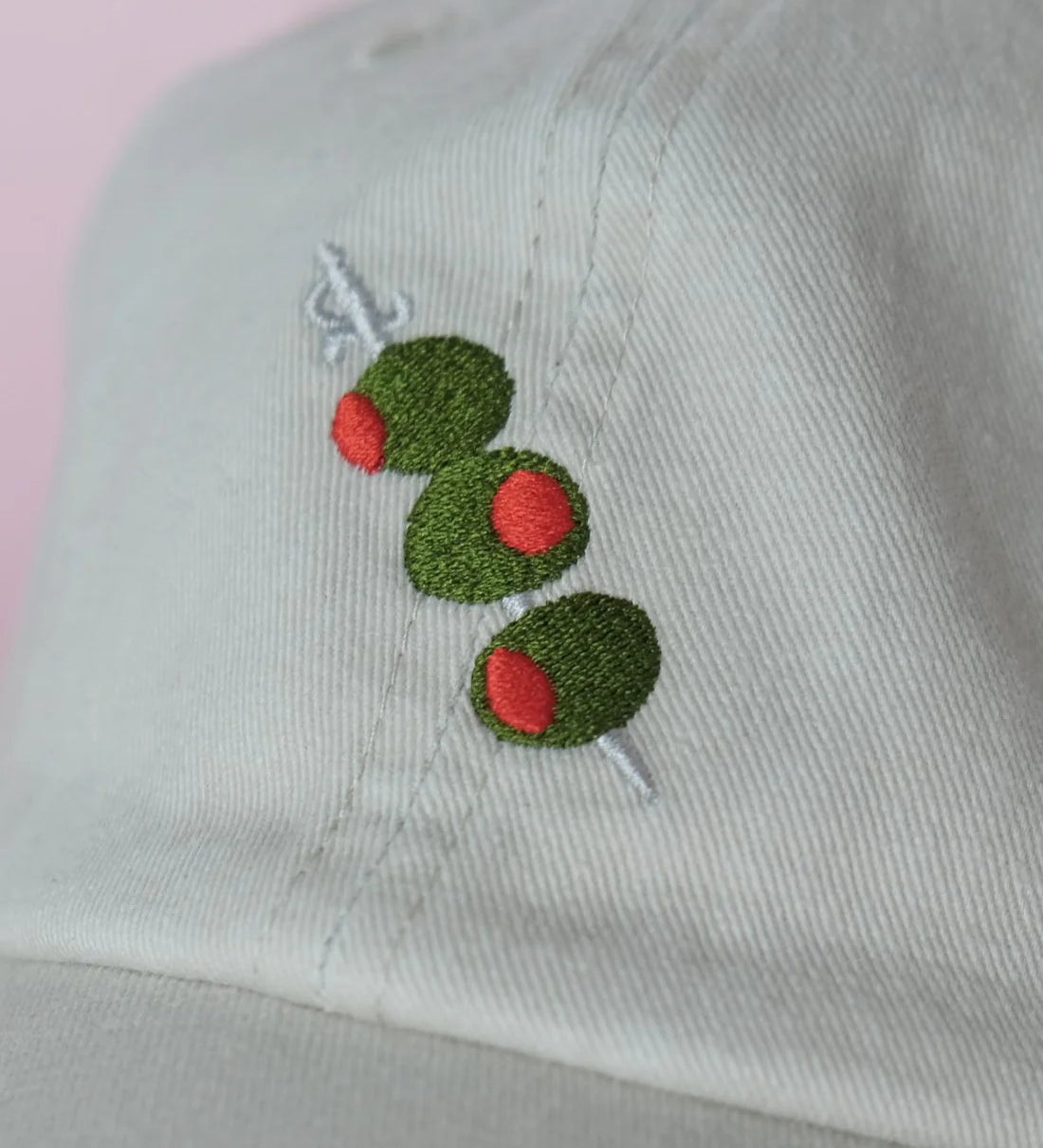 Embroidered Olives Adjustable Baseball Hat