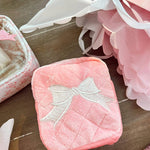 Pink Velvet Bow Mini Bag