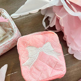 Pink Velvet Bow Mini Bag