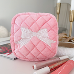 Pink Velvet Bow Mini Bag