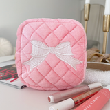 Pink Velvet Bow Mini Bag