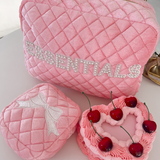Pink Velvet Bow Mini Bag