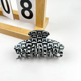 Black & White Butterfly Checkered Hair Claw Clip