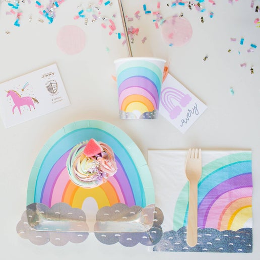 Over the Rainbow Large Plates, 8Pk