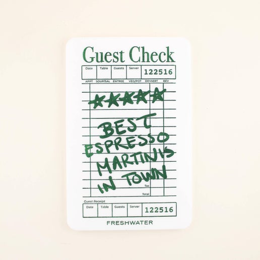 Espresso Martini Guest Check XL Coaster