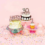 Colorful Confetti "Happy Birthday" Cake Topper