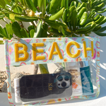 'Beach' Palm Trees Clear Pouch