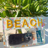 'Beach' Palm Trees Clear Pouch