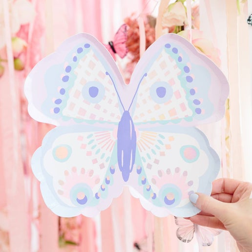 Butterfly Flutter Large Plates, 8Pk
