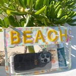 'Beach' Palm Trees Clear Pouch