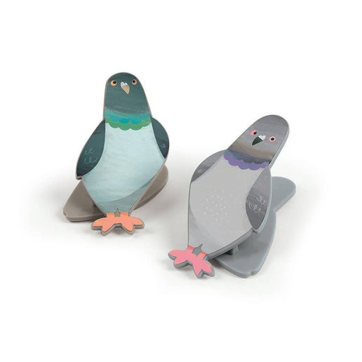 Peckish Pigeon Bag Clips, Set of 4