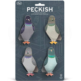 Peckish Pigeon Bag Clips, Set of 4