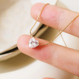 Petite CZ Heart Necklace
