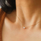 Petite CZ Heart Necklace