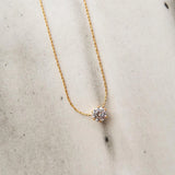 Petite Round CZ Necklace