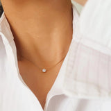 Petite Round CZ Necklace