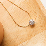 Petite Round CZ Necklace