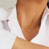 Petite Round CZ Necklace
