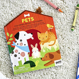 Pets Coloring + Stickers Book
