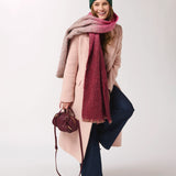 Pink Gradient Oversized Scarf