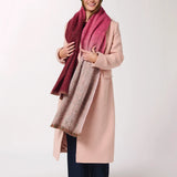 Pink Gradient Oversized Scarf