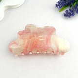 Pink & White Sparkling Starry Sky Cloud Claw Hair Clip