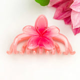 Large Pink Hibiscus Flower Claw Hair Clip