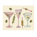 Pink Martini Cocktails Art Print (8x10)