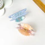 Pink Seashell Hair Claw Clip