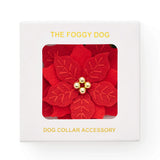 Poinsettia Dog Collar Flower