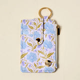 The Darling Effect Poppin' Petals Aqua Keychain Wallet