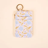 The Darling Effect Poppin' Petals Aqua Keychain Wallet